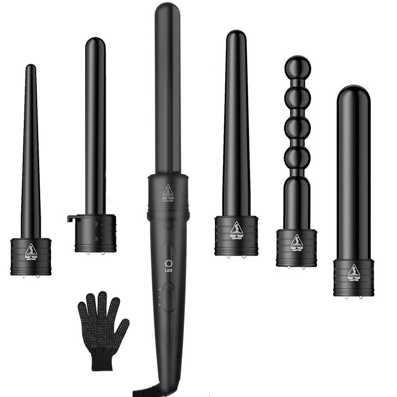 Multifunction Fast Heating Hair Curler 6in1 Interchangeable Ceramic Hair Styling Crimper Curling Roll Wand Hair Curler Iron Sets $99.00 Dana Fashion Electrical outlet: AU Beauty Tools Overview: 1. Interchangeable 6 in 1 100% tourmaline ceramic set.size is