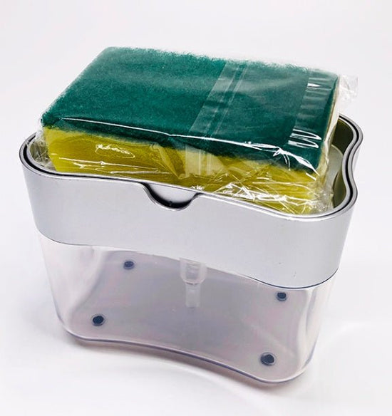 Multifunction Soap Dispenser Sponge Caddy Non-toxic Odorless Dispenser Kitchen Rack Creative Bathroom Washing Soap Storage Box $12.50 Dana Fashion Color: Light Grey Dana's Kitchen Overview: Cleaning dishes is about to get a whole lot faster with this Soap