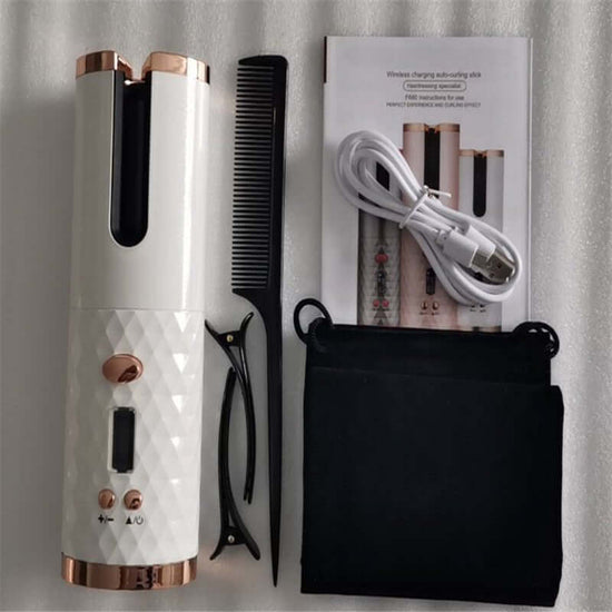 Multifunctional Automatic Wireless Curling Iron $130.65 Dana Fashion Color: White straight Beauty Tools Overview: 【Fast Heating】Professional tourmaline ceramic barrel, quickly heating up and gives you a smooth, massive shine and bouncy curls without all t
