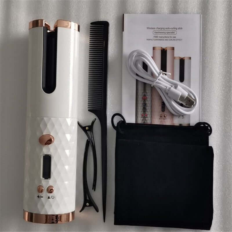 Multifunctional Automatic Wireless Curling Iron $130.65 Dana Fashion Color: White straight Beauty Tools Overview: 【Fast Heating】Professional tourmaline ceramic barrel, quickly heating up and gives you a smooth, massive shine and bouncy curls without all t