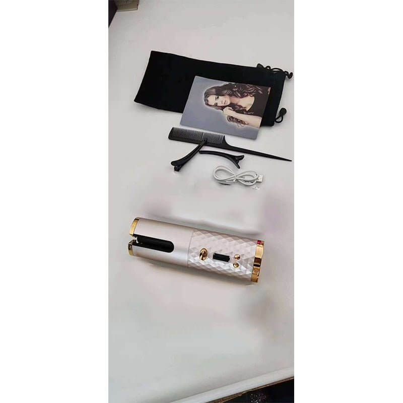 Multifunctional Automatic Wireless Curling Iron $101.18 Dana Fashion Color: Pink wavy hair Beauty Tools Overview: 【Fast Heating】Professional tourmaline ceramic barrel, quickly heating up and gives you a smooth, massive shine and bouncy curls without all t