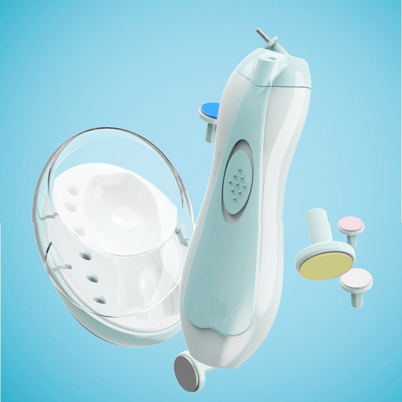 Multifunctional Baby Bail Polisher Manicure Kit $25.72 Dana Fashion Color: Blue Baby & Mother Overview: Professional design, ergonomics, four-speed one-button, two-way rotation, night light design Role; round nails Placed out of reach of children Disinfec