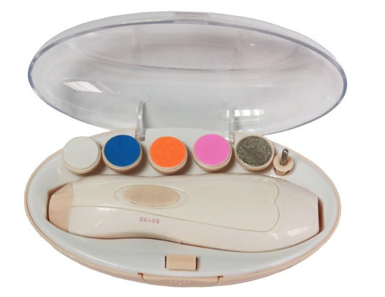 Multifunctional Baby Bail Polisher Manicure Kit $25.72 Dana Fashion Color: Light pink Baby & Mother Overview: Professional design, ergonomics, four-speed one-button, two-way rotation, night light design Role; round nails Placed out of reach of children Di
