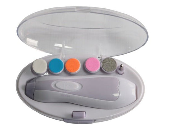 Multifunctional Baby Bail Polisher Manicure Kit $32.95 Dana Fashion Color: Purple Baby & Mother Overview: Professional design, ergonomics, four-speed one-button, two-way rotation, night light design Role; round nails Placed out of reach of children Disinf