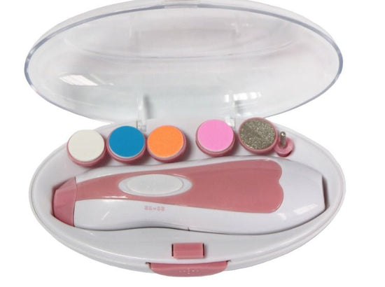 Multifunctional Baby Bail Polisher Manicure Kit $28.39 Dana Fashion Color: Pink Baby & Mother Overview: Professional design, ergonomics, four-speed one-button, two-way rotation, night light design Role; round nails Placed out of reach of children Disinfec