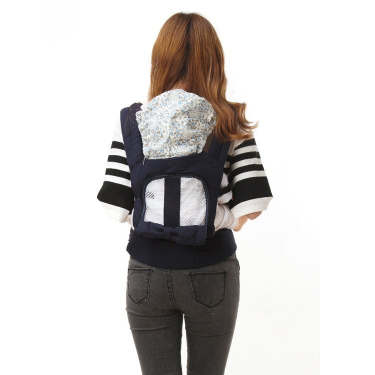Multifunctional baby carrier baby carrier $45.54 Dana Fashion Color: Blue Baby & Mother [Name] Baby Carrier Four Seasons Breathable [Material] Breathable synthetic material [Applicable months and age] 3-24 months [Load bearing] 20KG [size: one size [Strap