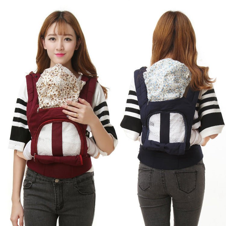 Multifunctional baby carrier baby carrier $45.54 Dana Fashion Color: Blue Baby & Mother [Name] Baby Carrier Four Seasons Breathable [Material] Breathable synthetic material [Applicable months and age] 3-24 months [Load bearing] 20KG [size: one size [Strap