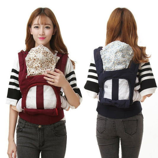 Multifunctional baby carrier baby carrier $45.54 Dana Fashion Color: Blue Baby & Mother [Name] Baby Carrier Four Seasons Breathable [Material] Breathable synthetic material [Applicable months and age] 3-24 months [Load bearing] 20KG [size: one size [Strap