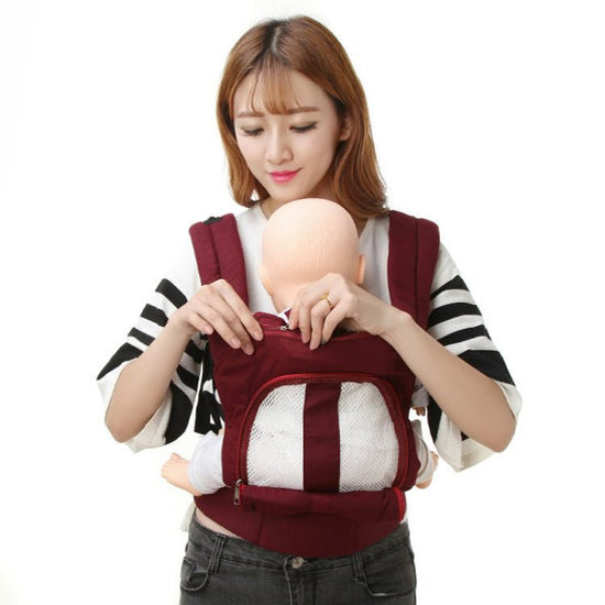 Multifunctional baby carrier baby carrier $45.54 Dana Fashion Color: Wine Red Baby & Mother [Name] Baby Carrier Four Seasons Breathable [Material] Breathable synthetic material [Applicable months and age] 3-24 months [Load bearing] 20KG [size: one size [S