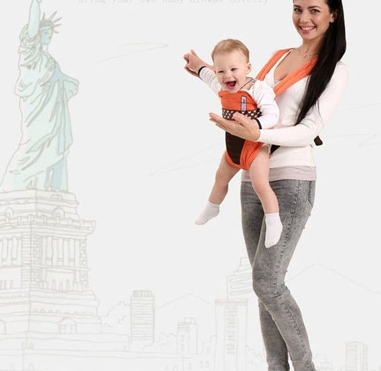 Multifunctional baby carrier $70.16 Dana Fashion Color: Navy Blue Baby & Mother Color classification: purple, blue, orange, red, Product material: polyester Fill: sponge Applicable holding methods: pro-chest, kangaroo, back, horizontal size: one size