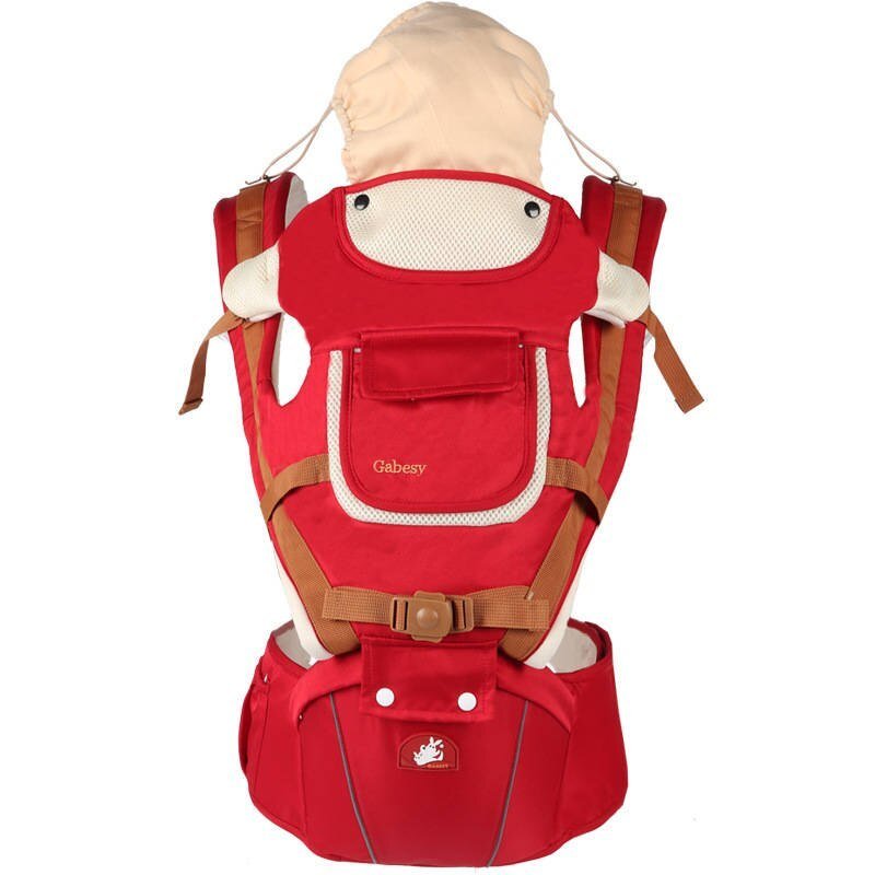 Multifunctional breathable baby carrier ergonomic baby slingshot adjustable belt newborn baby travel strap mother waist back stool $66.82 Dana Fashion Color: Jujube red Baby & Mother Feature: 1. 30 comfortInternal slope design, baby is closer to dad and m