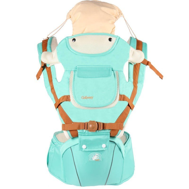 Multifunctional breathable baby carrier ergonomic baby slingshot adjustable belt newborn baby travel strap mother waist back stool $66.82 Dana Fashion Color: Peppermint Green Baby & Mother Feature: 1. 30 comfortInternal slope design, baby is closer to dad