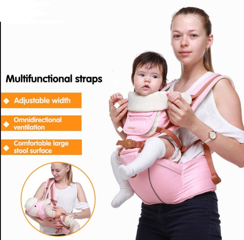 Multifunctional breathable baby carrier ergonomic baby slingshot adjustable belt newborn baby travel strap mother waist back stool $66.82 Dana Fashion Color: Jujube red Baby & Mother Feature: 1. 30 comfortInternal slope design, baby is closer to dad and m