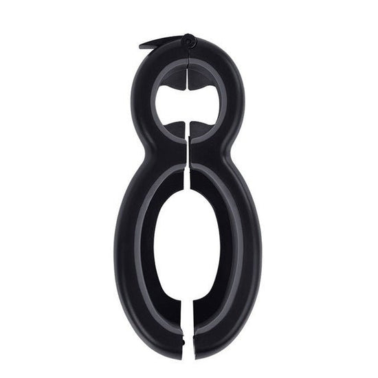 Multifunctional Easy Opener Six in One Bottle Can Opener $18.48 Dana Fashion Color: Gray Dana's Kitchen Overview: The 6-in-1 multi-function can opener can open six different types of seals/lids: bags, safety seals, pull tabs, bottle caps, bottle caps, and