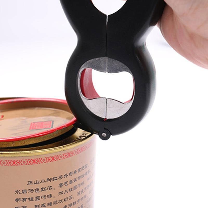 Multifunctional Easy Opener Six in One Bottle Can Opener $18.48 Dana Fashion Color: Gray Dana's Kitchen Overview: The 6-in-1 multi-function can opener can open six different types of seals/lids: bags, safety seals, pull tabs, bottle caps, bottle caps, and