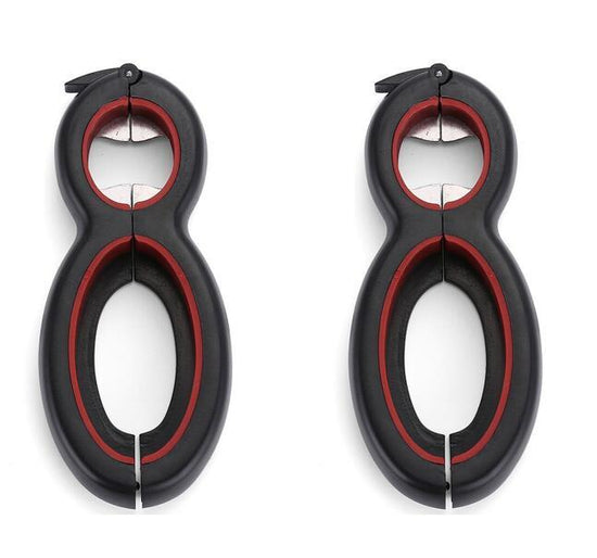 Multifunctional Easy Opener Six in One Bottle Can Opener $15.07 Dana Fashion Color: Red 2pcs Dana's Kitchen Overview: The 6-in-1 multi-function can opener can open six different types of seals/lids: bags, safety seals, pull tabs, bottle caps, bottle caps,