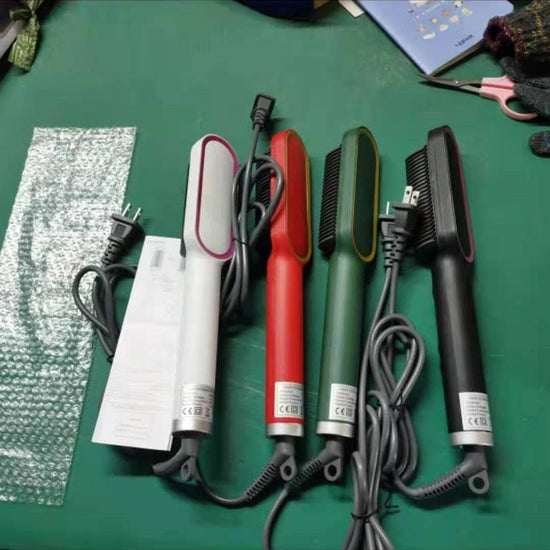 Multifunctional Electric Heating Hair Straightening Comb $26.32 Dana Fashion Color: Black set Electrical outlet: AU Beauty Tools Product information: Thermal conductor material: Tourmaline ceramic Applicable hair: Wet and dry Best Styling Time: Greater th