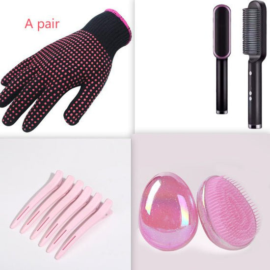 Multifunctional Electric Heating Hair Straightening Comb $26.32 Dana Fashion Color: Black set Electrical outlet: AU Beauty Tools Product information: Thermal conductor material: Tourmaline ceramic Applicable hair: Wet and dry Best Styling Time: Greater th