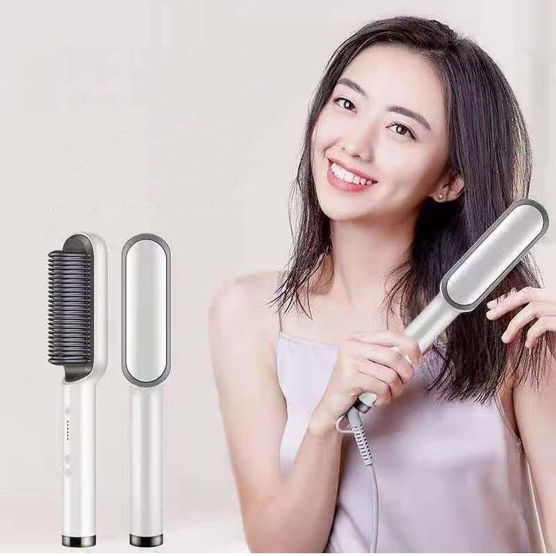 Multifunctional Electric Heating Hair Straightening Comb $26.32 Dana Fashion Color: Black set Electrical outlet: AU Beauty Tools Product information: Thermal conductor material: Tourmaline ceramic Applicable hair: Wet and dry Best Styling Time: Greater th