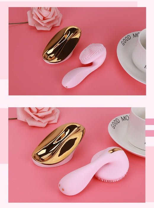Multifunctional face brush $137.00 Dana Fashion Color: Pink Beauty Tools Cleansing instrument: 107 * 56 * 44mm Charging base: 95 * 60 * 38mm Battery capacity: 210mAh Waterproof, IPX7 certified; 4 vibration modes: Mode 1: Vibration is weak, rotating magnet