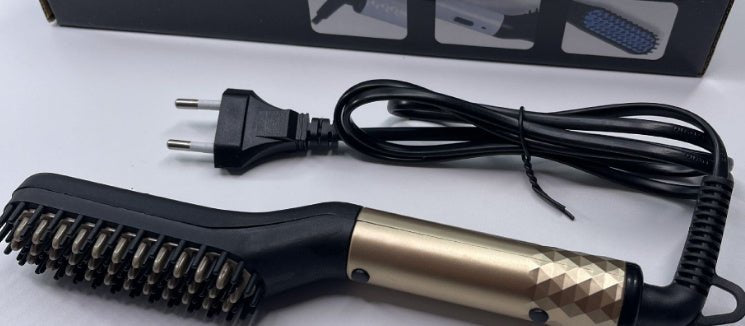 Multifunctional Hair Straightener Hair Comb Brush Men Beard Straightener Straightening $19.00 Dana Fashion power: AU Color: Gold Beauty Tools Overview: -This beard straightener/ electric hot comb can be used for styling either your beard hair or the hair