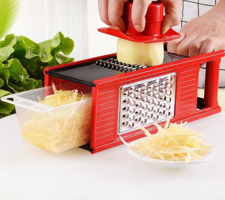 Multifunctional Kitchen Utensils Cutting Tool $33.73 Dana Fashion Color: Green Style: A drain Dana's Kitchen Overview: 100% new design and high quality Four-sided blade free installation Switch modes at will Added drain storage box Enlarged hand guard can