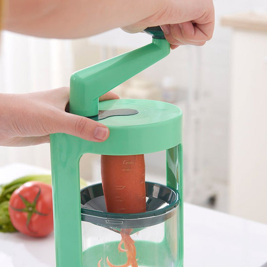 Multifunctional Radish And Cucumber Shredder Vegetable Grater Practical Vegetable Shredder Kitchen Gadgets $38.63 Dana Fashion Color: Photo Color Dana's Kitchen Overview: The unique rotating cutting design enables the grater to cut ingredients faster, rot