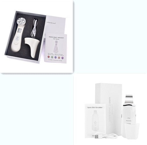 Multifunctional skin rejuvenation care instrument qi $136.06 Dana Fashion Color: White format: B set Beauty Tools Product information: Product name: EMS radio frequency beauty instrument Output power: Max 10W Operating time: 10 minutes. Charging time: 3.5