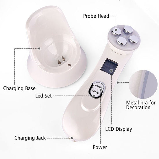 Multifunctional skin rejuvenation care instrument qi $59.10 Dana Fashion Color: Black format: 165mm Beauty Tools Product information: Product name: EMS radio frequency beauty instrument Output power: Max 10W Operating time: 10 minutes. Charging time: 3.5