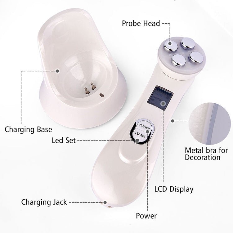 Multifunctional skin rejuvenation care instrument qi $59.10 Dana Fashion Color: Black format: 165mm Beauty Tools Product information: Product name: EMS radio frequency beauty instrument Output power: Max 10W Operating time: 10 minutes. Charging time: 3.5