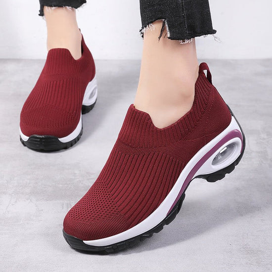 Multifunctional Summer Air Cushion Running Shoes Comfortable Breathable Sneakers $27.90 Dana Fashion Color: Black size: 35 Women's shoes Product information: Pattern: solid color Applicable sports: Universal Lining material: Mesh Color: black, red, brown