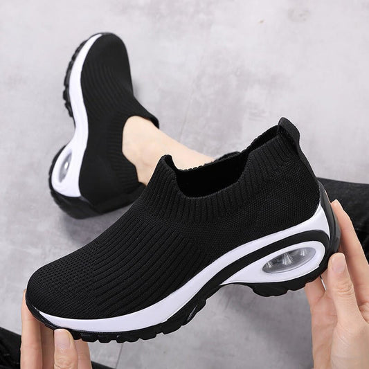 Multifunctional Summer Air Cushion Running Shoes Comfortable Breathable Sneakers $27.90 Dana Fashion Color: Black size: 35 Women's shoes Product information: Pattern: solid color Applicable sports: Universal Lining material: Mesh Color: black, red, brown