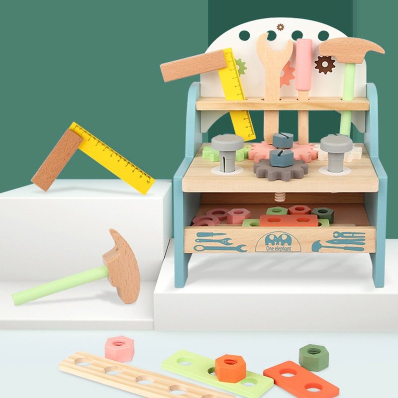 Multifunctional Tool Table Baby Disassembly Tool $50.74 Dana Fashion Color: Blue Toys & Hobbies Product information: Product size: 20.7*12.7*27.5cm Features: Use your hands and brains Packing: color box Toy material: wooden Ability training: emotion, inte