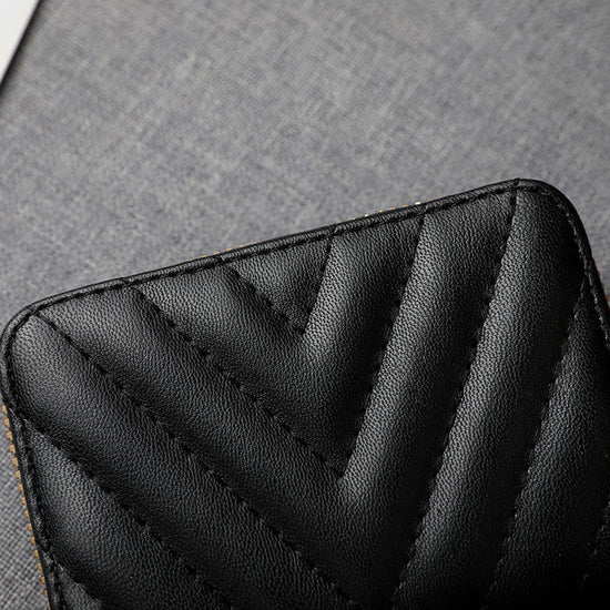 Multiple Card Slots Wallet Niche Card Holder Female $15.00 Dana Fashion Color: Black Women's Bags Product information: Lining texture: pu Applicable scenarios: Daily matching Color: Black [11 card position], white【 11 card position], Black [18 card Positi