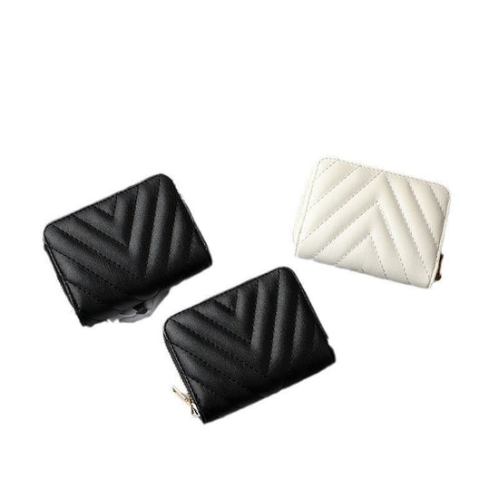 Multiple Card Slots Wallet Niche Card Holder Female $15.00 Dana Fashion Color: Black Women's Bags Product information: Lining texture: pu Applicable scenarios: Daily matching Color: Black [11 card position], white【 11 card position], Black [18 card Positi