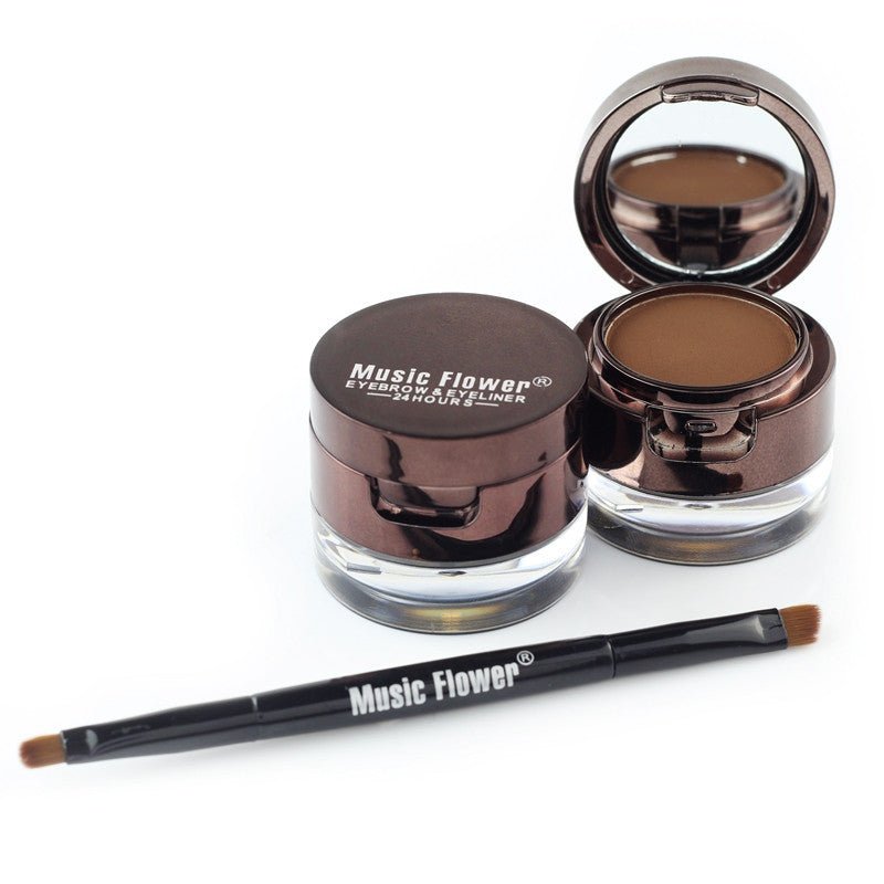 Music Flower Brown Black Gel Eyeliner Eyebrow Powder $26.55 Dana Fashion Color: Brown Black makeup Product information: Suitable for all skin types Efficacy: waterproof Net content: 7g Product category: eyeliner cream Features: Water-proof and smudge-proo