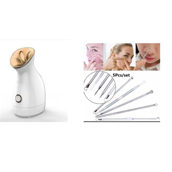 Nano ion water supply instrument $120.00 Dana Fashion Color: Gold Q1 set format: EU Beauty Tools Description Facial Steamer Moisturizing Replenishment Hot Spray Steam Face Machine Device household Nanometer ion Steam Machine Beauty About product Use for w