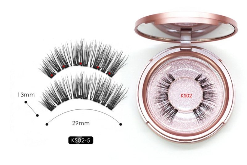 Natural Long Lasting Magnetic Liquid Eyeliner & Magnetic False Eyelashes & Tweezer Set Make up Set $29.99 Dana Fashion format: KS02.5 Single lashes makeup Overview： Features: 1. Grade A fiber, 100% handmade magnetic eyelashes, ultra-soft and long 2. 3D 5