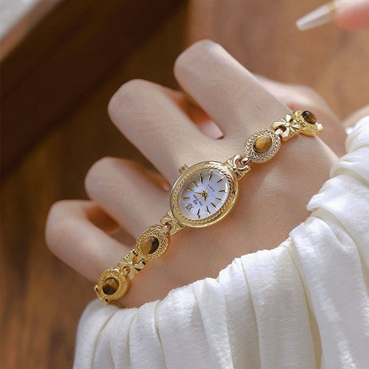 Natural Tigereye Maillard Advanced Chain Watch $53.07 Dana Fashion Color: Jade Champagne Noodles Women's Accessories Product information: Color: Tigereye champagne noodles, Tigereye Gold White, Emerald champagne noodles, Emerald Gold white noodles, Emeral