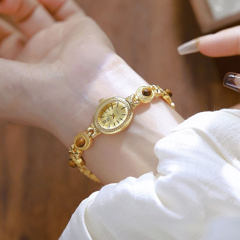Natural Tigereye Maillard Advanced Chain Watch $53.07 Dana Fashion Color: Jade Champagne Noodles Women's Accessories Product information: Color: Tigereye champagne noodles, Tigereye Gold White, Emerald champagne noodles, Emerald Gold white noodles, Emeral