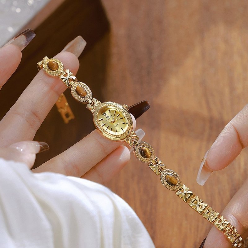 Natural Tigereye Maillard Advanced Chain Watch $53.07 Dana Fashion Color: Jade Champagne Noodles Women's Accessories Product information: Color: Tigereye champagne noodles, Tigereye Gold White, Emerald champagne noodles, Emerald Gold white noodles, Emeral