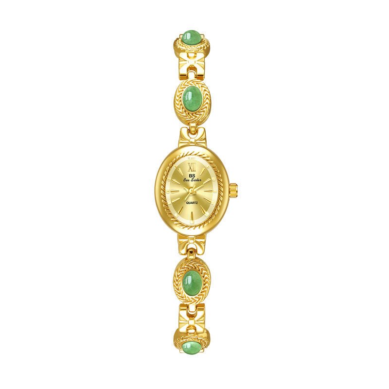Natural Tigereye Maillard Advanced Chain Watch $53.07 Dana Fashion Color: Jade Champagne Noodles Women's Accessories Product information: Color: Tigereye champagne noodles, Tigereye Gold White, Emerald champagne noodles, Emerald Gold white noodles, Emeral