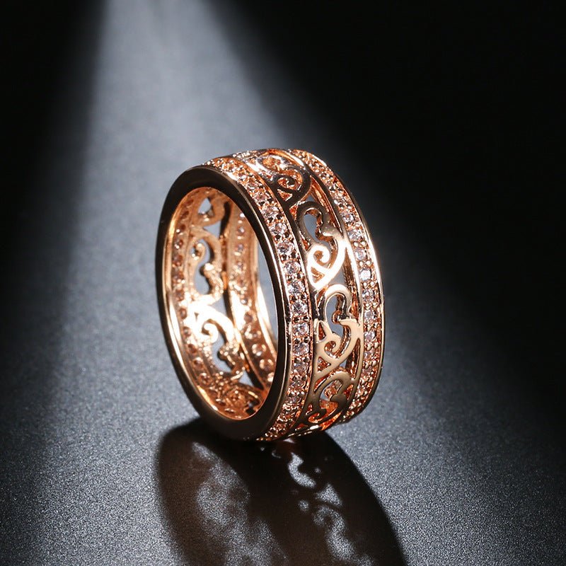 Natural Zircon Ring Female Double Row Micro Wax Inlaid $18.00 Dana Fashion Color: WK2043 Ring Size: No 10 Women's Accessories Product information: Type: Ring, ring Treatment Process: Electroplating Color: WK2043 Size: no.8, no.6, no.7, no.9, no.10 Inlaid