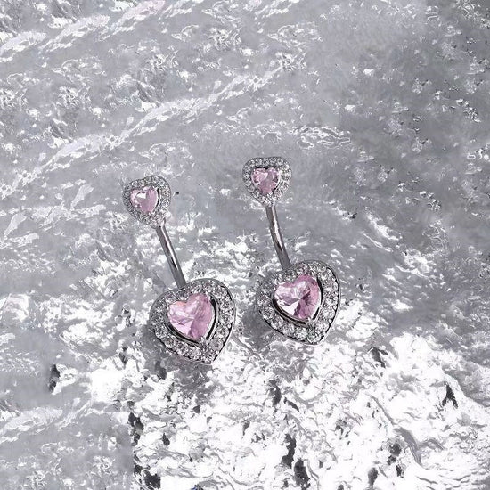 Navel Stud Peach Heart Women's Piercing Jewelry Umbilical Ring $10.39 Dana Fashion Color: Pink Diamond 1173 Women's Accessories Product information: Type: umbilical cord ring Treatment Process: Electroplating Color: white gold 1173, pink diamond 1173, Cya
