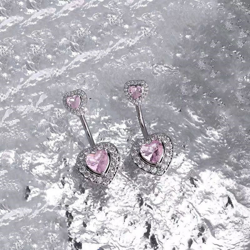 Navel Stud Peach Heart Women's Piercing Jewelry Umbilical Ring $10.39 Dana Fashion Color: Pink Diamond 1173 Women's Accessories Product information: Type: umbilical cord ring Treatment Process: Electroplating Color: white gold 1173, pink diamond 1173, Cya