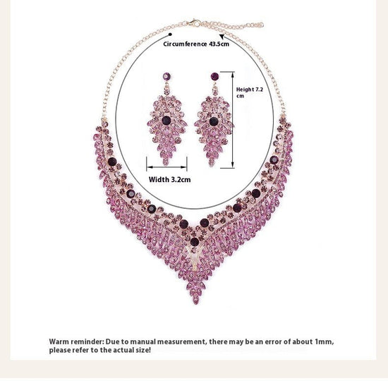 Necklace And Earrings Suite High Profile Retro Delicate $43.52 Dana Fashion Color: Purple Women's Accessories Product information: Pattern: plants and flowers Color: purple Pendant material: Alloy Style: Women's Chain style: Regular chain Material: Alloy