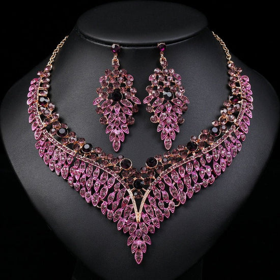 Necklace And Earrings Suite High Profile Retro Delicate $43.52 Dana Fashion Color: Purple Women's Accessories Product information: Pattern: plants and flowers Color: purple Pendant material: Alloy Style: Women's Chain style: Regular chain Material: Alloy