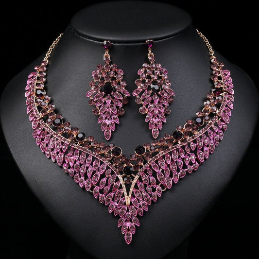 Necklace And Earrings Suite High Profile Retro Delicate $43.52 Dana Fashion Color: Purple Women's Accessories Product information: Pattern: plants and flowers Color: purple Pendant material: Alloy Style: Women's Chain style: Regular chain Material: Alloy