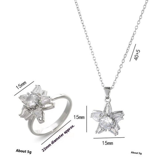 Necklace Female Flower Micro Inlaid Zircon Rotation $15.12 Dana Fashion Color: Flower Rotating Necklace Women's Accessories Product information: Treatment Process: Diamond Color: X0350 flower rotating necklace, J0225 flower spinning ring Applicable popula