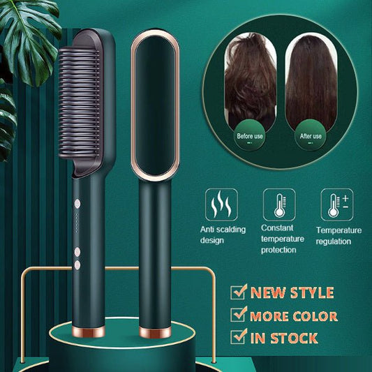 New 2 In 1 Hair Straightener Hot Comb Negative Ion Curling Tong Dual-purpose Electric Hair Brush $39.50 Dana Fashion Color: 2pcs A Black Electrical outlet: US style: With box Beauty Tools Overview: 1. The anti-scald comb is designed to straighten the comb